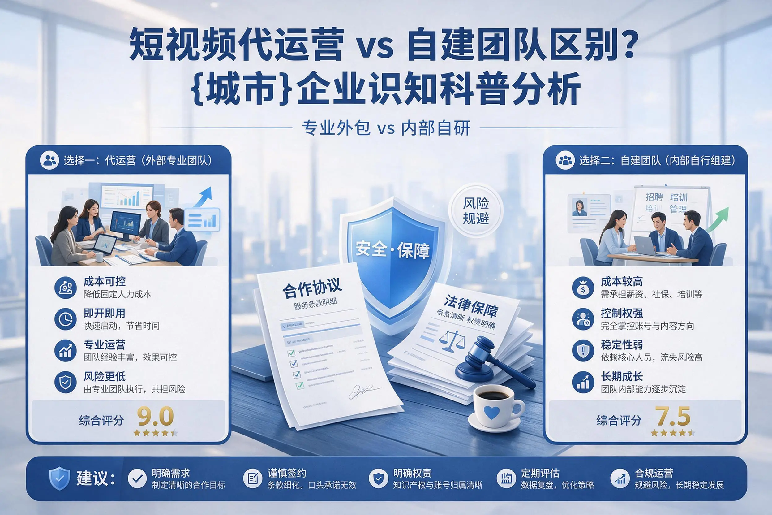 短视频代运营与自建团队区别?阳江企业认知科普分析