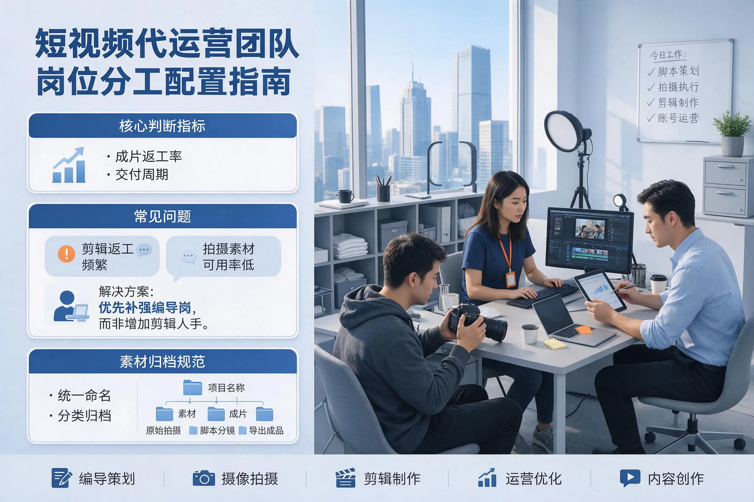 短视频代运营团队如何配置?阳江企业岗位分工科普说明