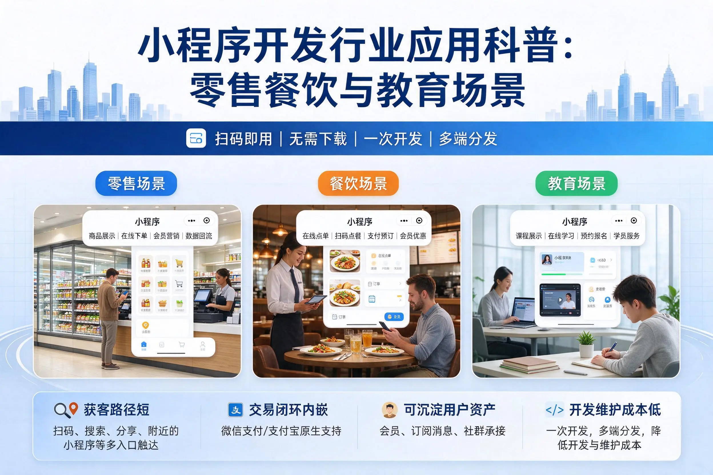 阳江小程序开发行业应用科普：零售餐饮与教育场景