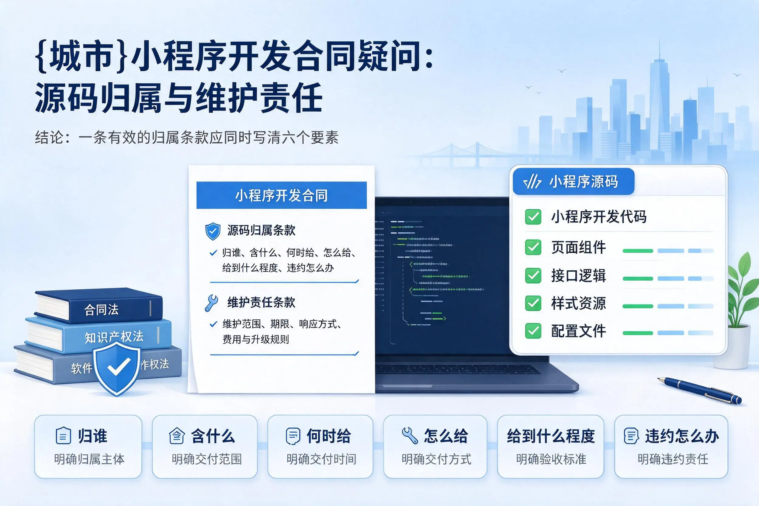 阳江小程序开发合同疑问:源码归属与维护责任