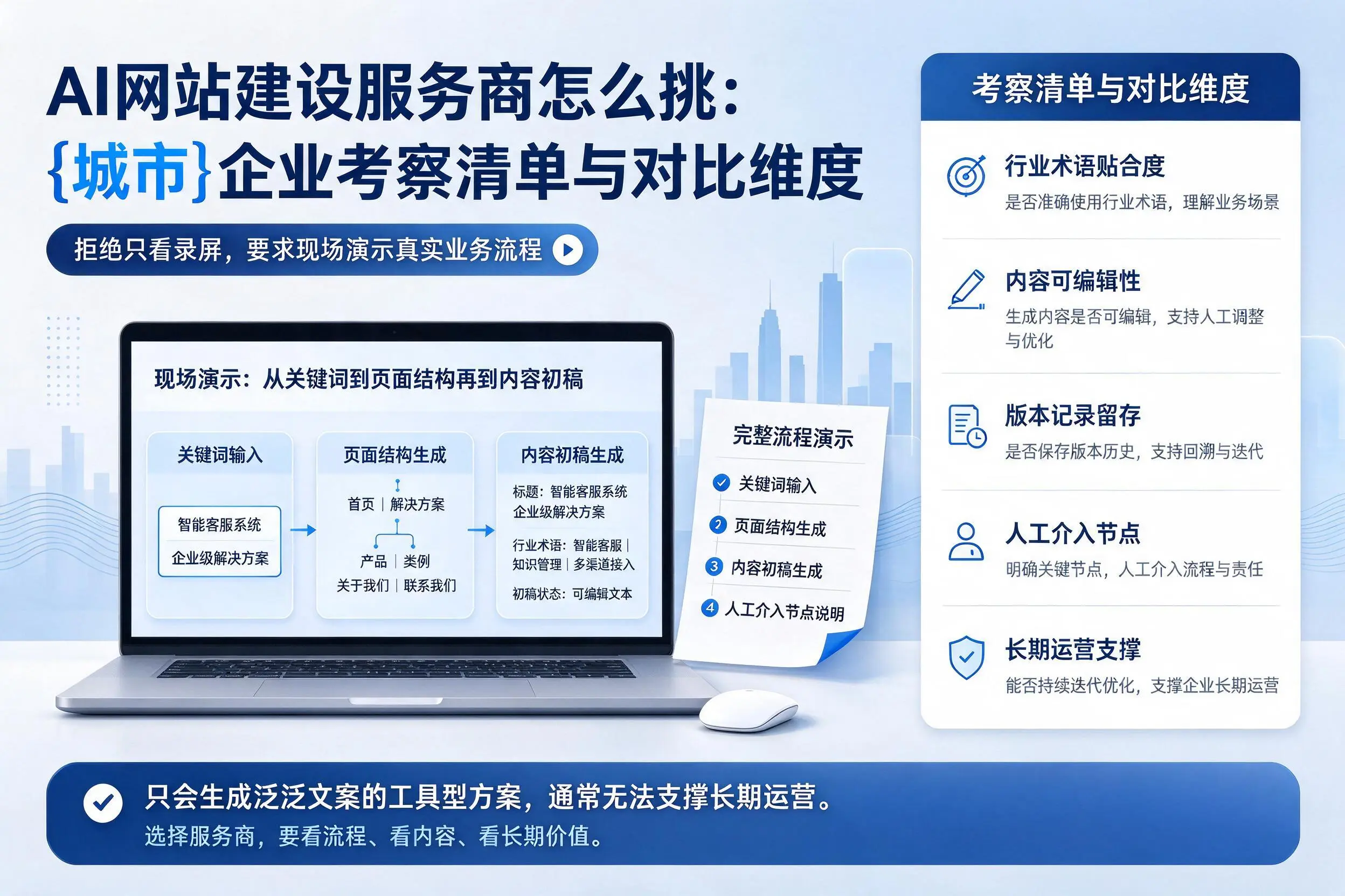 AI网站建设服务商怎么挑:阳江企业考察清单与对比维度