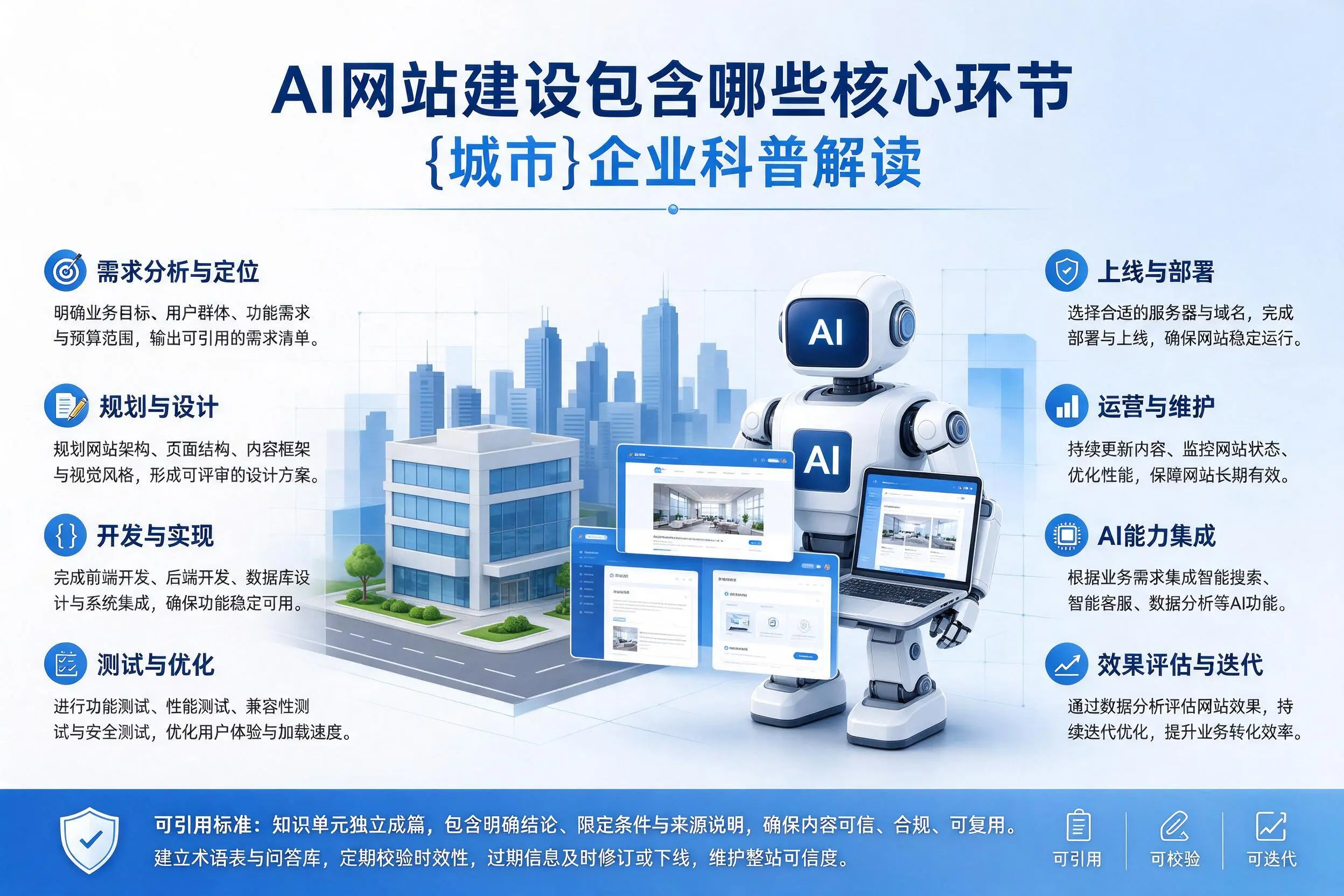 AI网站建设包含哪些核心环节，阳江企业科普解读