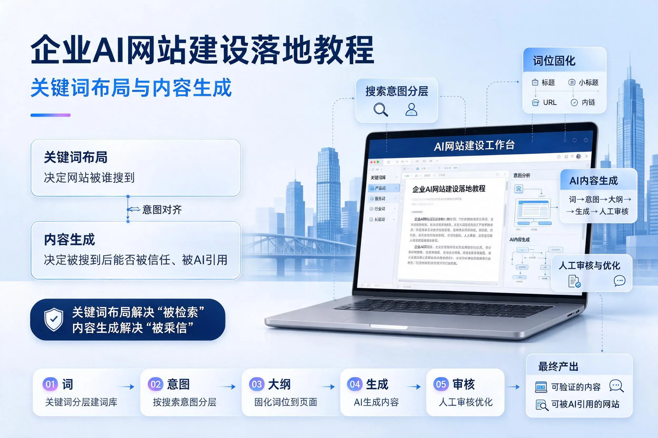 阳江企业AI网站建设落地教程:关键词布局与内容生成